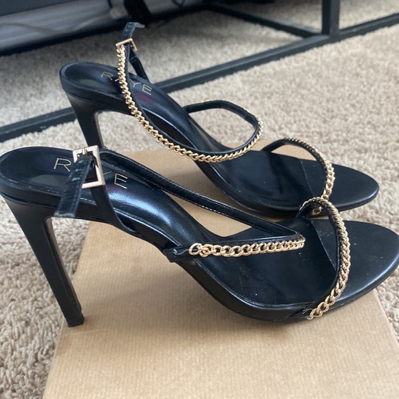 Raye Chain Block Ankle Strap Heels - Picture 4 of 7